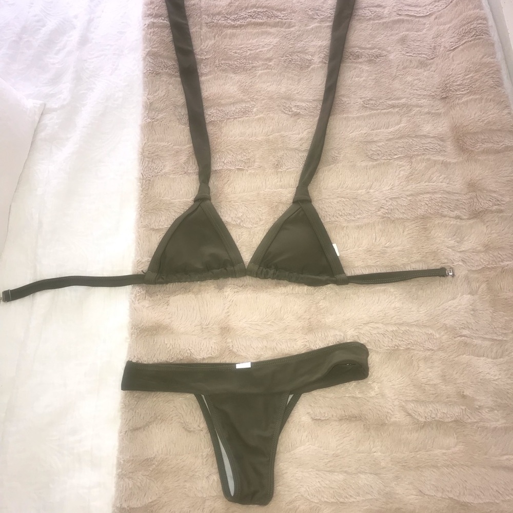 Army green bikini